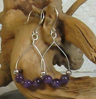 Amethyst Argentium(R) Sterling Silver Earrings