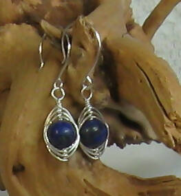 Lapis Lazuli Argentium(R) Sterling Silver Earrings