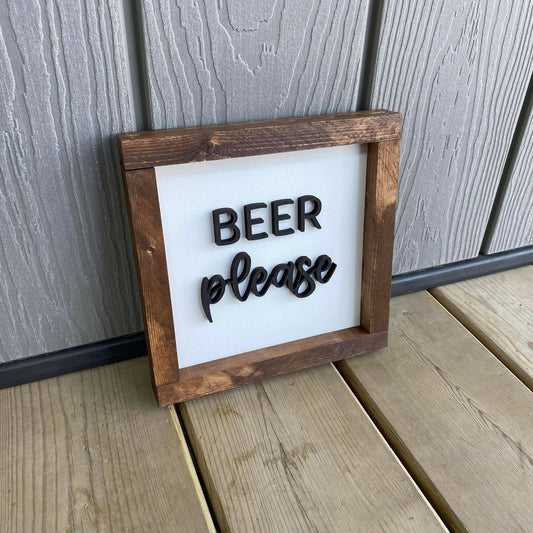 Beer Please 3D Sign