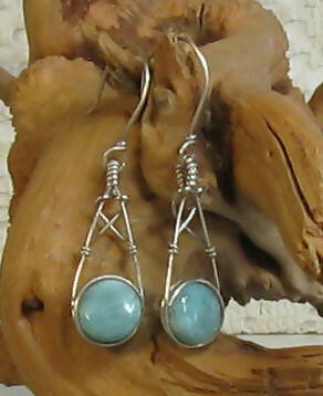 Larimar Argentium(R) Sterling Silver Earrings