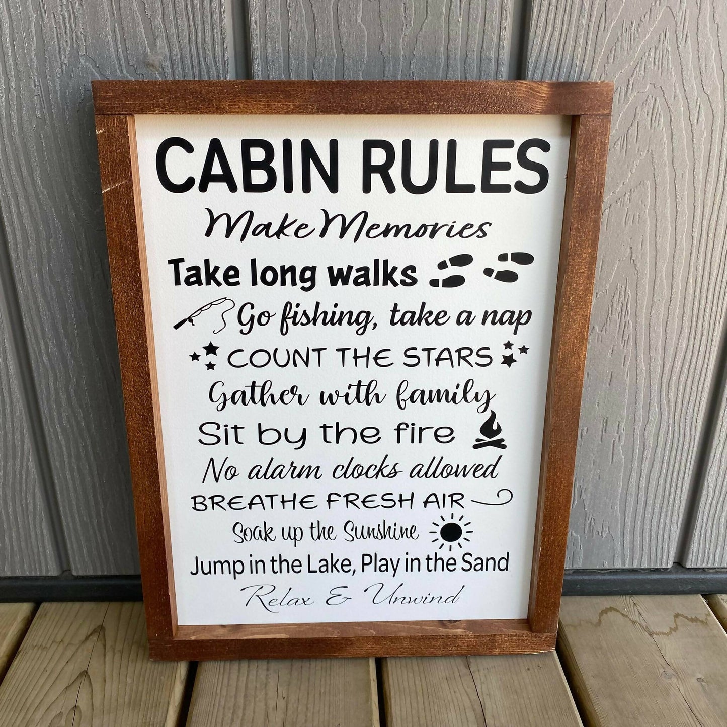 Cabin Rules Sign