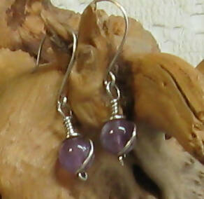 Amethyst Argentium(R) Sterling Silver Earrings