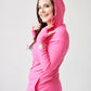 1/4 Zip Hoody- Fandango Pink with Rose Gold