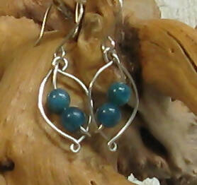 Apatite Argentium(R) Sterling Silver Earrings