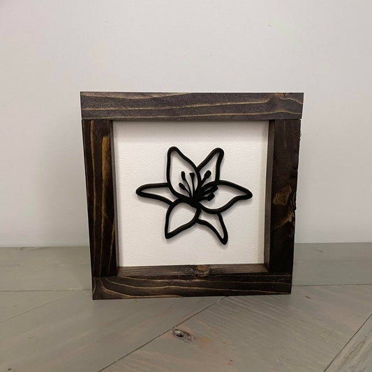 Lily 3D Sign - 6"