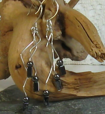 Hematite Argentium(R) Sterling Silver Earrings