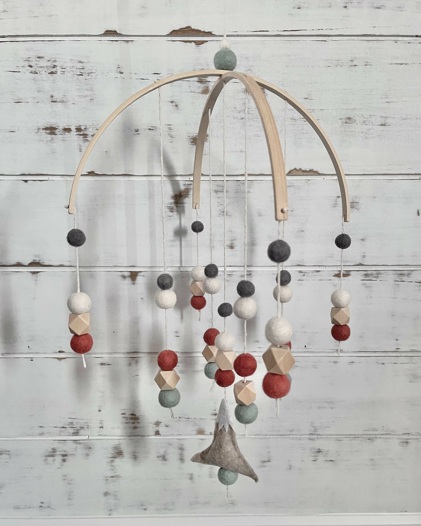 Baby Mobile: Geometric Wood - Coral Mountain