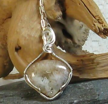 Gold Quartz Argentium(R) Sterling Silver Necklace