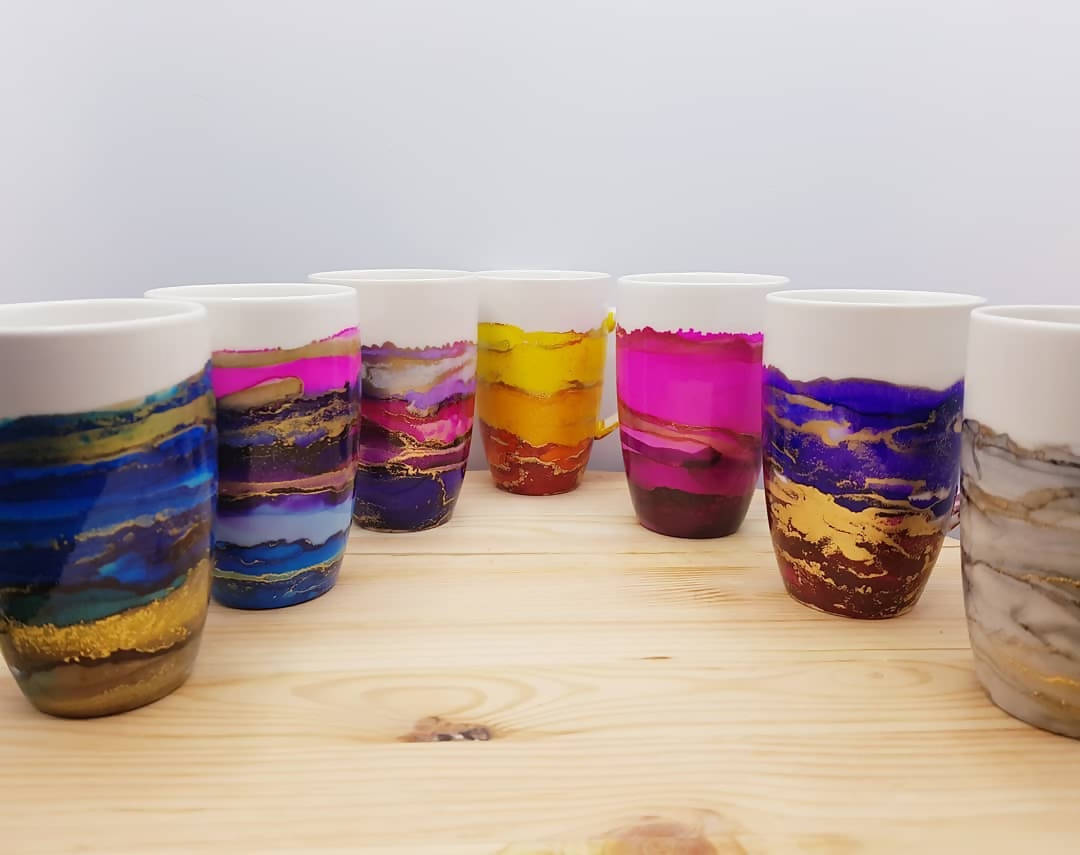 Alcohol Ink Coffee Mug