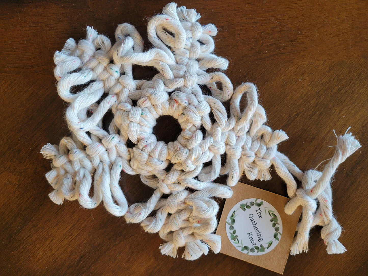 Macramé Christmas Ornament Snowflake