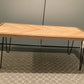 Maple coffee table with walnut inlay