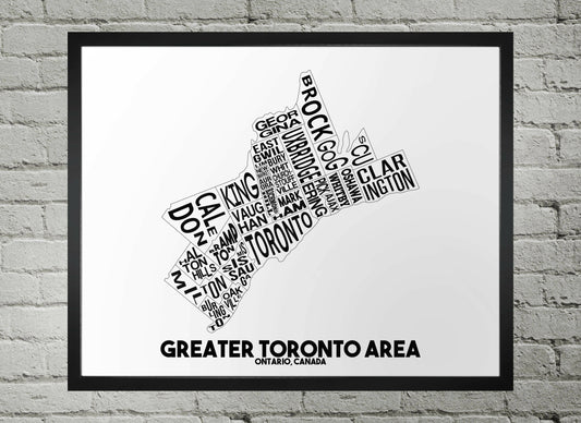 Greater Toronto Area Cities Map