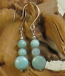 Larimar Argentium(R) Sterling Silver Earrings