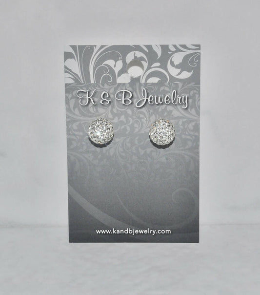 Pave' Ball Studs