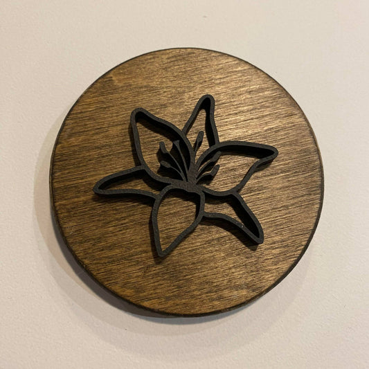 Lily 3D Circle Sign - 4"