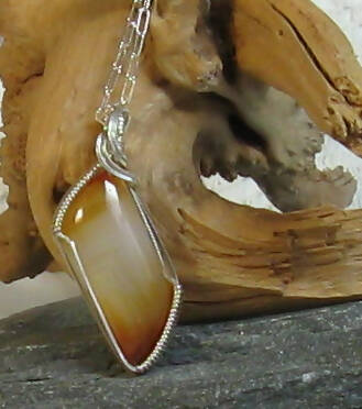 Carnelian Argentium(R) Sterling Silver Necklace