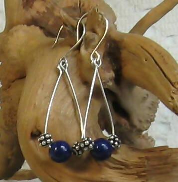 Lapis Lazuli Argentium(R) Sterling Silver Earrings