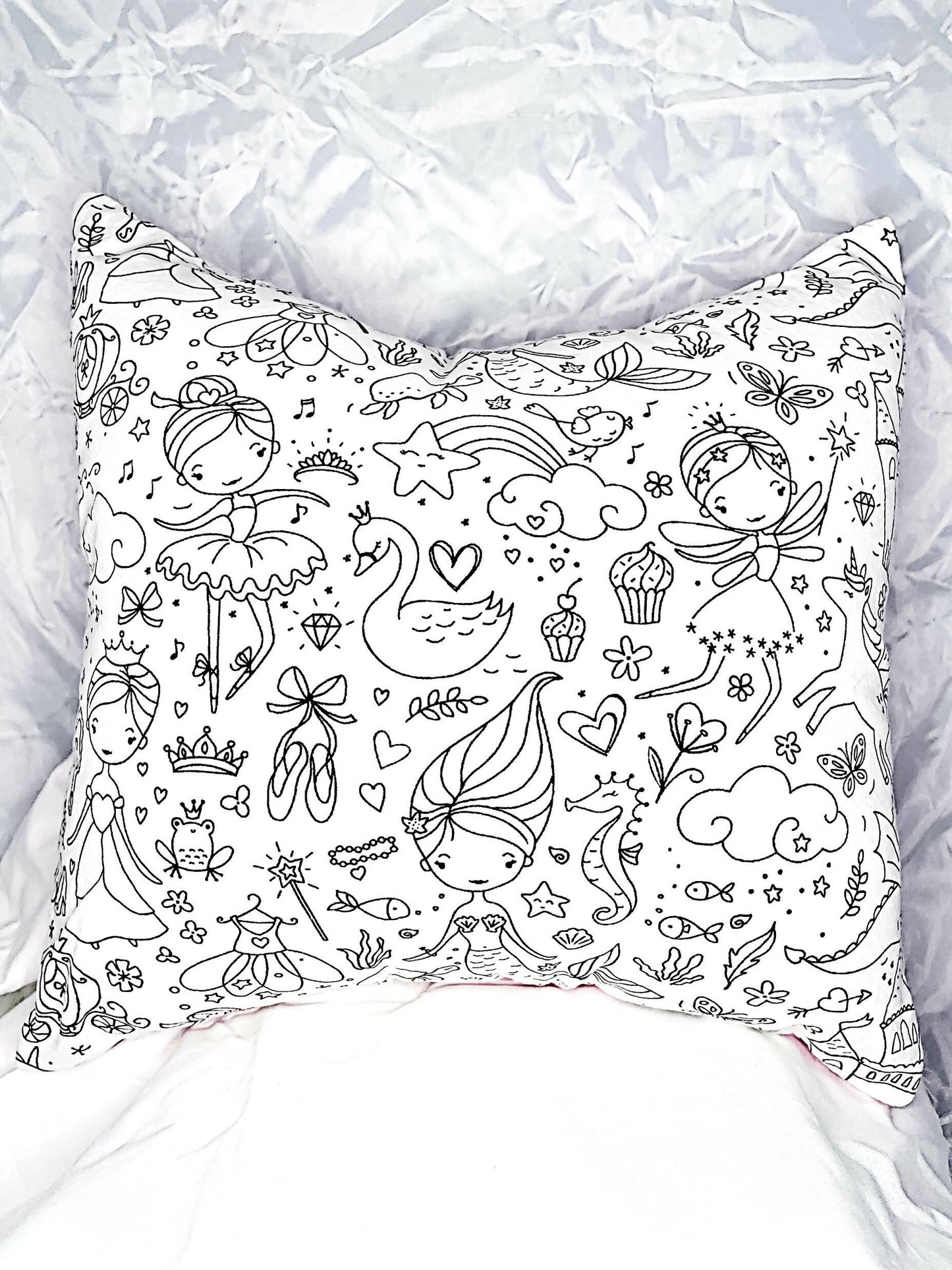 Fairy Princess Colour Me Cushion