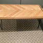 Maple coffee table with walnut inlay