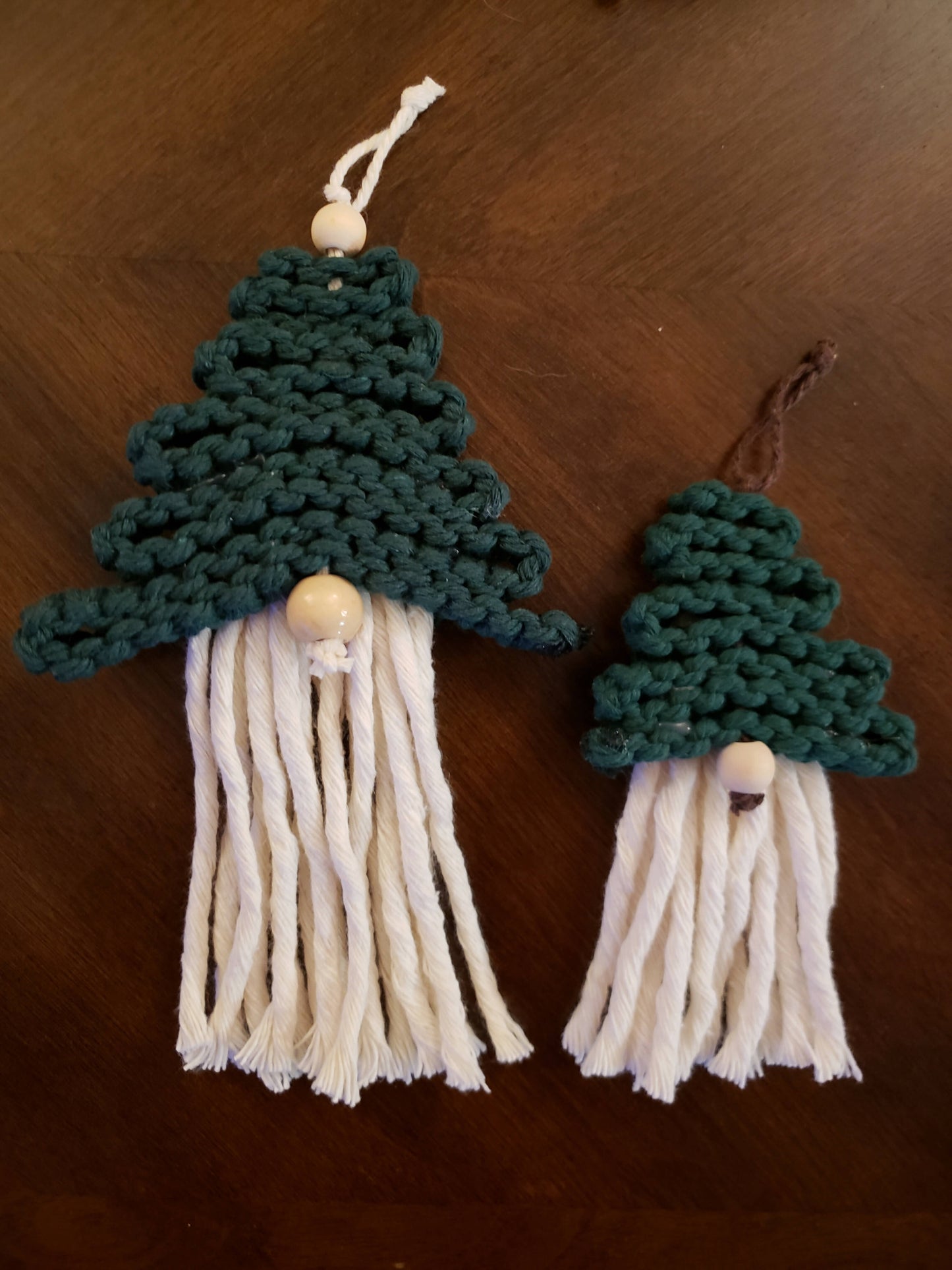 Macramé Christmas Ornament Gnomes