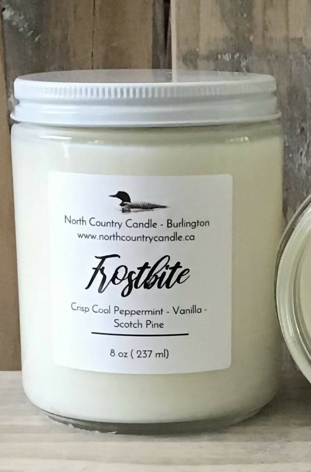 Christmas in July Sale -Frostbite - 8 oz Soy Wax Candle