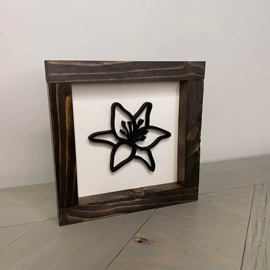 Lily 3D Sign - 6"