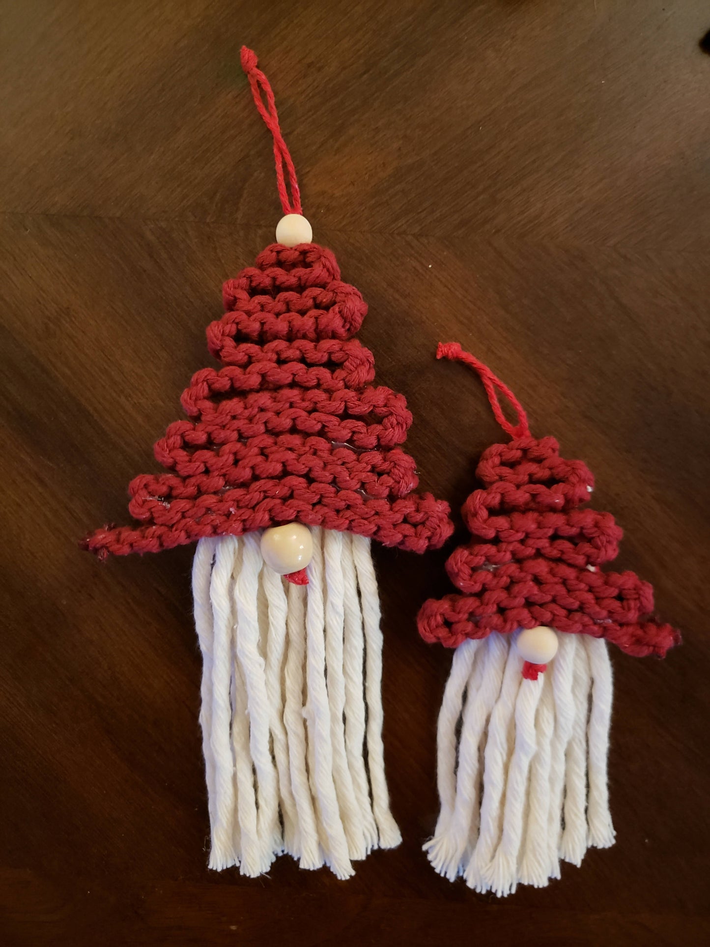 Macramé Christmas Ornament Gnomes