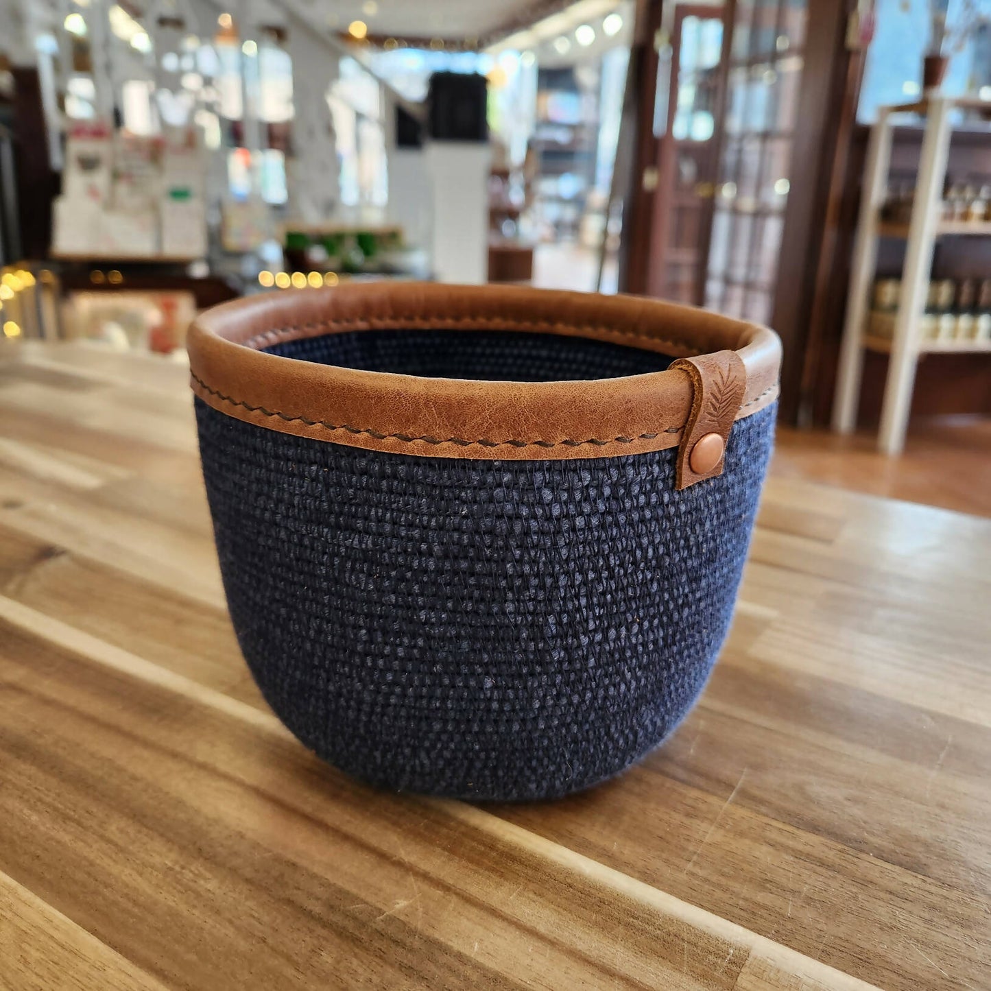 Small Leather Trim Basket