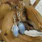 Blue Oregon Opal Argentium(R) Sterling Silver Earrings