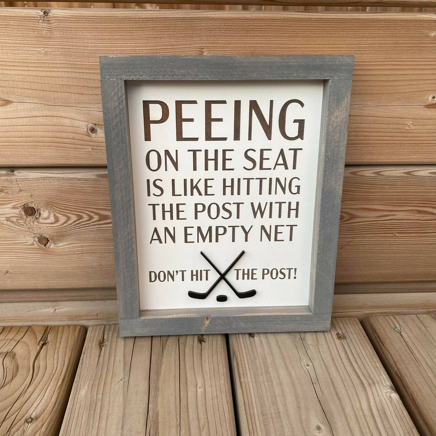 Peeing On The Seat 3D Sign