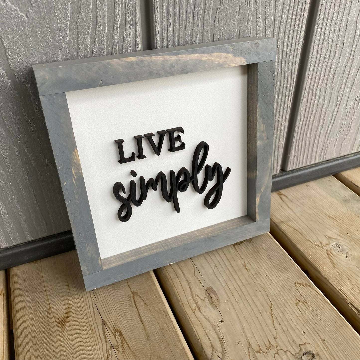 Live Simply 3D Sign