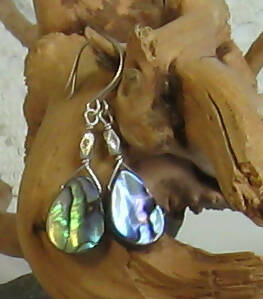 Abalone Argentium(R) Sterling Silver Earrings