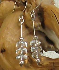 Crystal Quartz Argentium(R) Sterling Silver Earrings