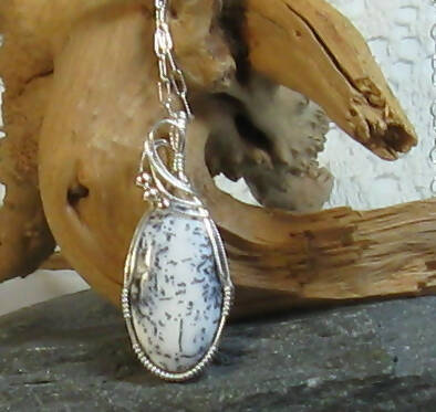 Dendritic Opal Argentium(R) Sterling Silver Necklace