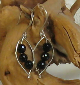 Onyx Argentium(R) Sterling Silver Earrings