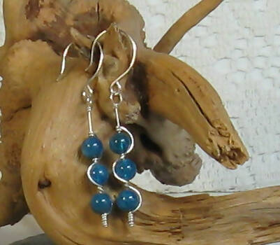 Apatite Argentium(R) Sterling Silver Earrings