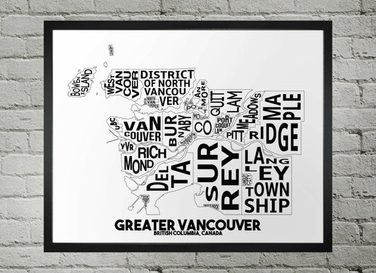 Greater Vancouver Cities Map