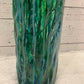 DECORATIVE VASE, GREEN, BLUE & AQUA