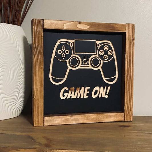 Game On Carved Sign