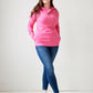 1/4 Zip Hoody- Fandango Pink with Rose Gold