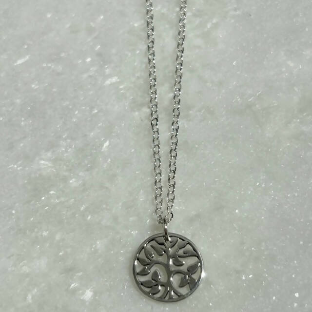 SS Tree Of Life Pendant Necklace NS083-SS