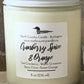 Christmas in July Sale-Cranberry, Spice & Orange -8 oz Soy Wax Candle