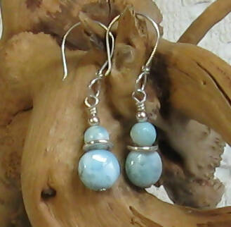 Larimar Argentium(R) Sterling Silver Earrings