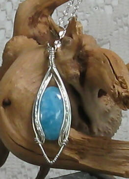 Hemimorphite Argentium Sterling Silver Necklace