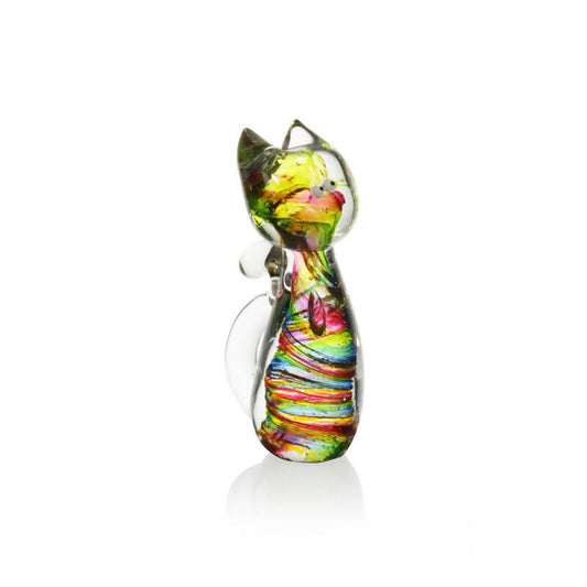 Handcrafted Blown Glass Mini Cat on SALE now!