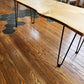 Live edge coffee table with hairpin legs