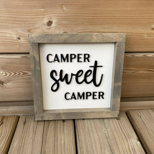 Camper Sweet Camper 3D Sign