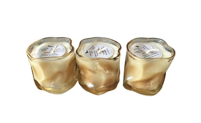 Clearance Price- 10 oz Twisted Amber Candle Gingerbread