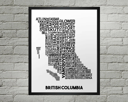 British Columbia Cities Map