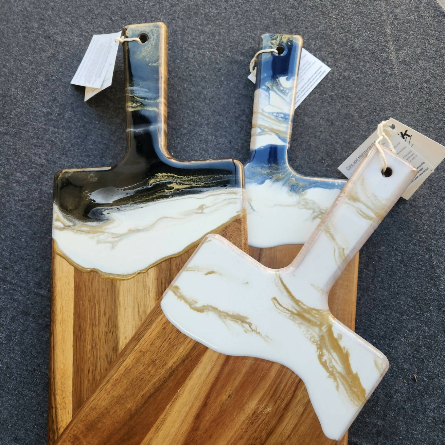 Resin Acacia Square Charcuterie Boards